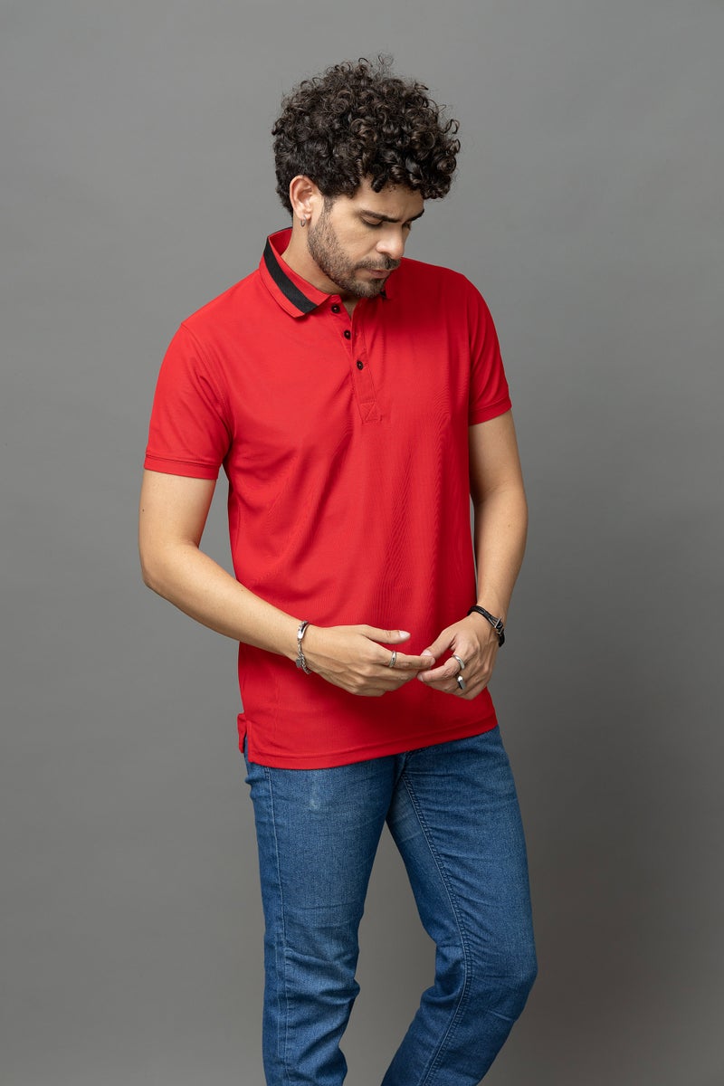 Go Devil Red Polo T-Shirt for Men - Image 3